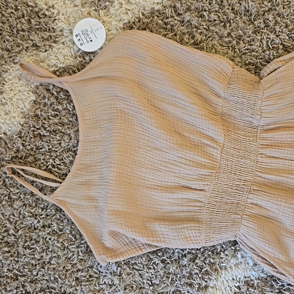 NWT Jolie & Joy Muslin Jumpsuit Tan - Picture 2 of 6